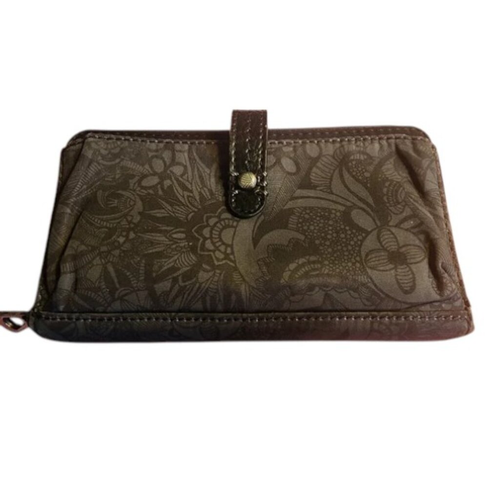 Sakroots Large Smartphone Wallet In Black Spirit Desert Print Vegan